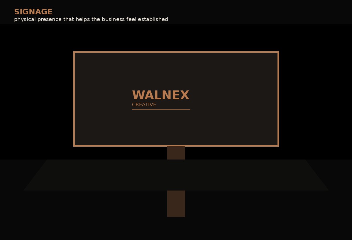 Walnex branded signage concept