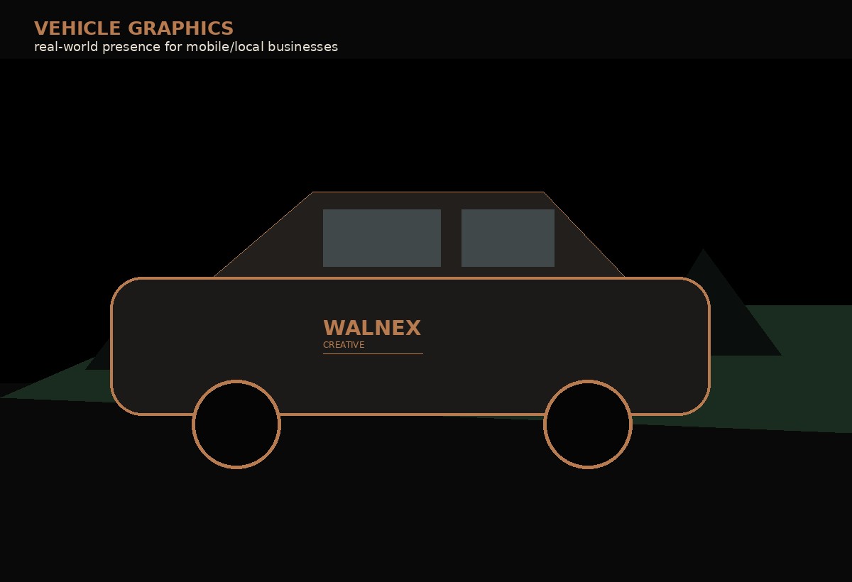 Walnex branded vehicle graphics concept